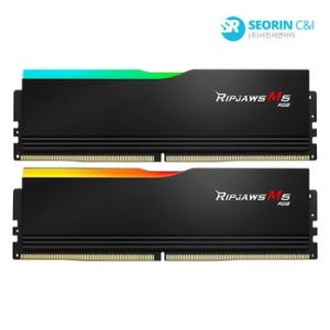 [서린공식] 지스킬 DDR5-5200 CL40 RIPJAWS M5 RGB 블랙 패키지 (64GB(32Gx2))
