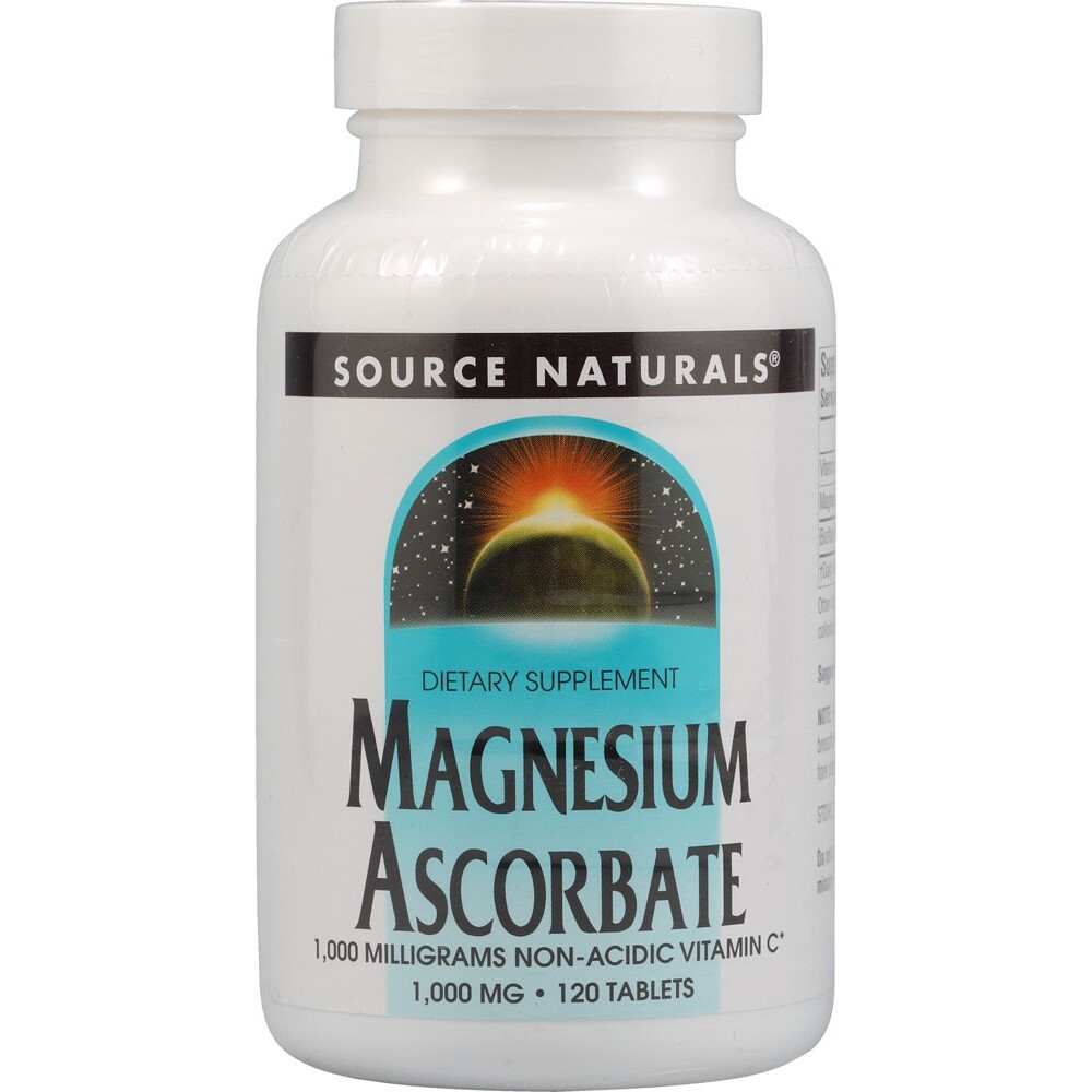 SourceNaturals 소스내추럴스 <b>마그네슘 아스코르베이트</b> 1000mg 120정