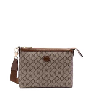 구찌 GG PVC 가죽 메신저백 베이지 브라운 726833 92THG 8563 24FW Messenger 백 With Interlocking G 72683392T 152615970