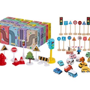 어린이집 미니카 도로놀이 교통표지판세트 남자아기 조립식