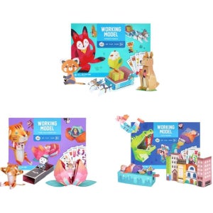 유아 움직이는 재밌는 입체 종이접기세트 집콕템 키즈카페 키카