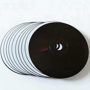 블랙 뮤직 CD 빈 디스크 빈 CD-R 디스크 기록 가능 700MB 80MIN 52X CDR 디스크 인쇄 가능 10Pcs