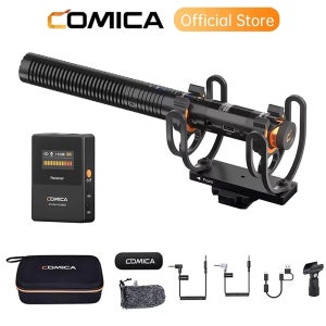 COMICA VM30 2.4G 슈퍼 카디오이드 콘덴서 무선 마이크 샷건 마이크, 카메라, 스마트폰, 컴퓨터용 게인 컨트롤 기능 탑재