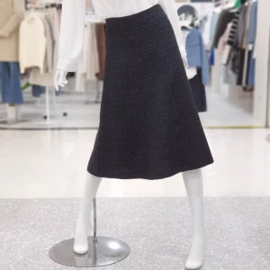 ab.f.z A라인 블랙 트위드 스커트 FSPHA1SA2B