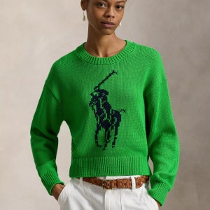 폴로랄프로렌 로고 인타르시아 니트 점퍼 팜 그린 폴로 Polo Logo Intarsia Knit Jumper, Palm Green 114591543 152740158