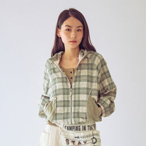 [디오디] 여성) 시어서커 체크 자켓(IVORY)