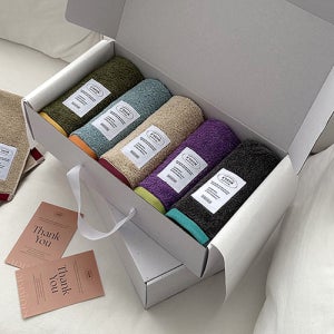 AREUM 아름 40수 코마사 호텔수건 5매 선물세트(크라프트)