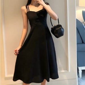 친절한탄씨 하객 원피스 여름 블랙 바캉스 원피스 깔끔한 데일리룩 30대데일리룩 롱원피스