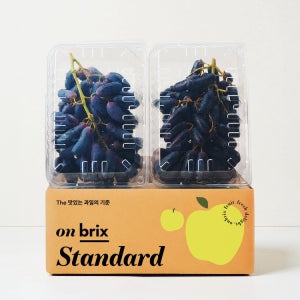 [새벽에On] 씨 없이 껍질째 즐기는 스윗 사파이어 포도 1.4kg(700g*2팩)