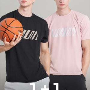 플레이 추리닝 그래픽 남자 반소매 맨즈 티셔츠 1+1