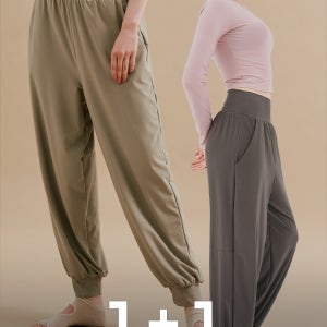 소프텍스 조거 밴딩팬츠 츄리닝바지 팬츠 1+1 헬스복하의