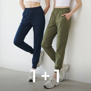 스피닝 아이스 필라테스바지 조거팬츠 여자 1+1