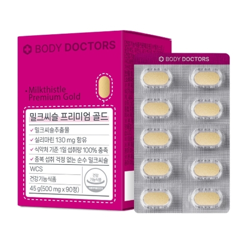 바디닥터스 <b>밀크씨슬</b> 프리미엄 골드 500mg x 90정, 1개