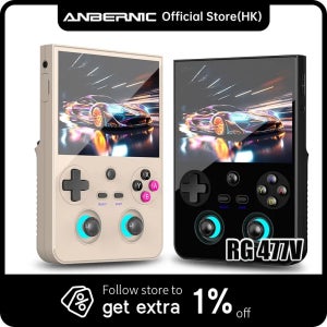 안베르닉 RG 477V 레트로 휴대용 게임 콘솔 4.7인치 터치스크린 디멘시티 8300 안드로이드 14 와이파이 블루투스 홀 RGB 조이스틱 Ai