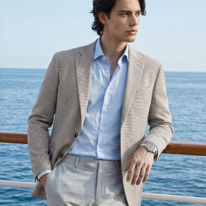 [에디션] 마이크로체크 썸머 자켓 (NEE2KG1602)