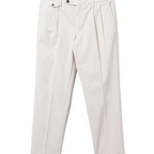 브리글리아 1949 Bg02 Easy Fit 2 Pleats Cotton Pants [Ivory]