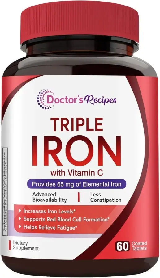 닥터스레시피 Doctors Recipes 트리플 <b>IRON 위드 비타민 C</b> 60정 x2