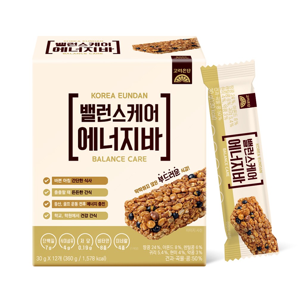 에스앤푸드 고려은단 밸런스케어 에너지바