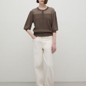 [롯데백화점] 쉬즈미스 시스루 배색 7부 가디건_SSKPOP31040 LE1219869411