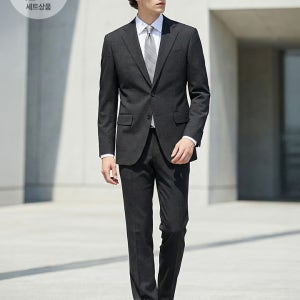 [지오지아] 미라클 차콜그레이 정장세트 (ABE2SB1201_ABE2SP1201_CGR)