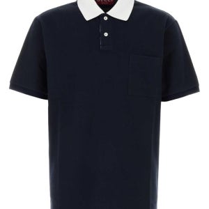 구찌 긴팔 셔츠 블루 854632 XJHOG 4002 854632XJHOG 남성 폴로 피케셔츠 Midnight blue stretch piquet polo shi 152751057