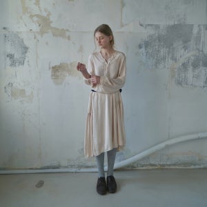 [드멜리] Satin Drape Dress