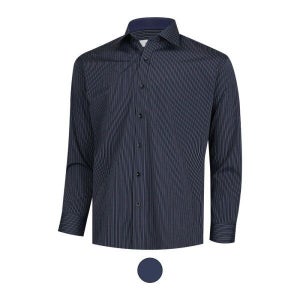 파파브로 [파파브로] 남성 스트라이프 배색 면 간절기 셔츠 DE-SHA-3441