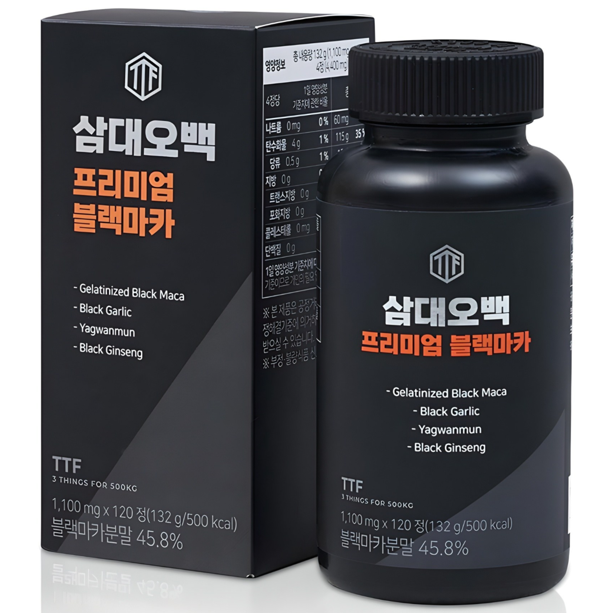 웰레스트 삼대오백 프리미엄 <b>블랙마카</b> 1100mg x 120정, 1개