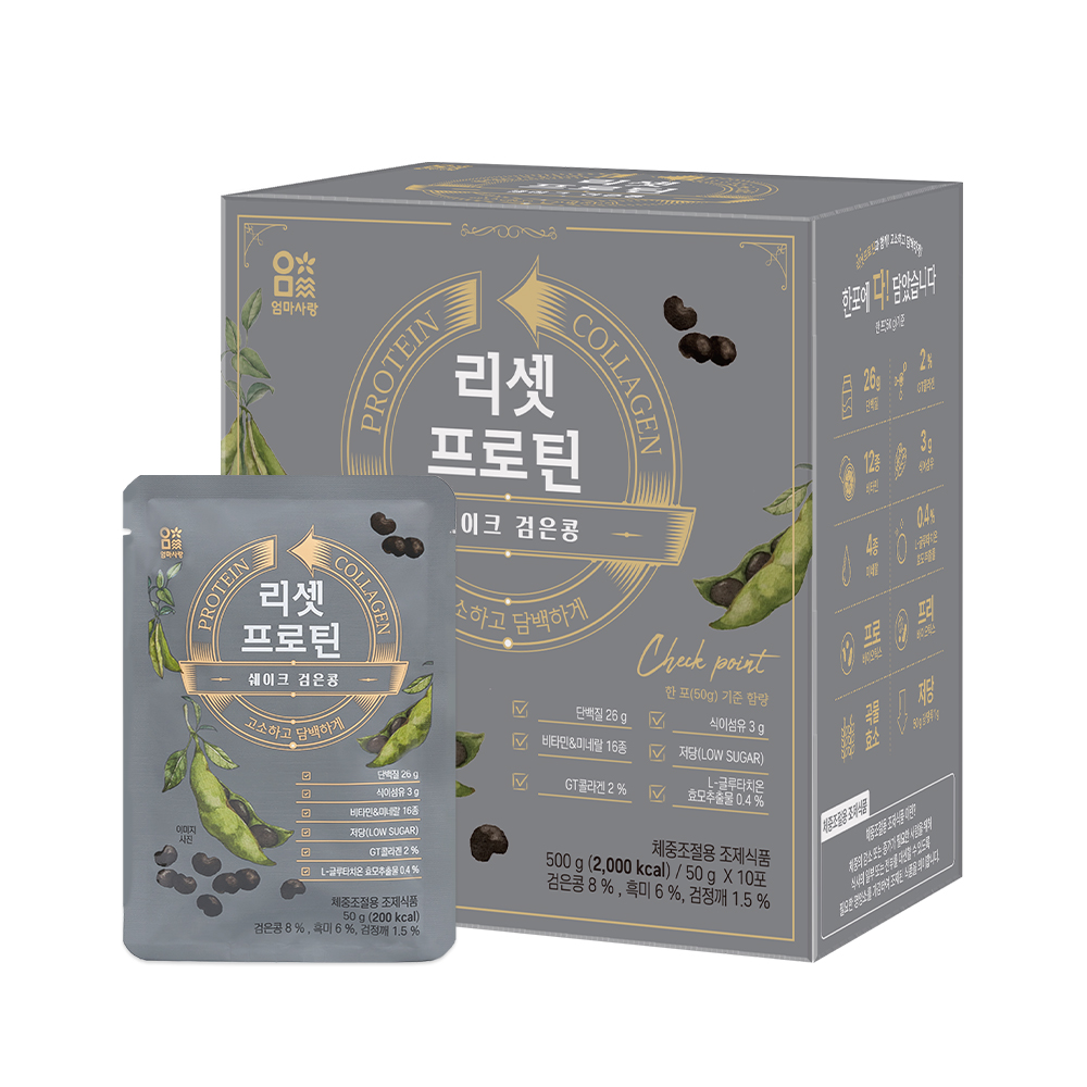 엄마사랑 리셋 프로틴 쉐이크 검은콩, 10포, 1개