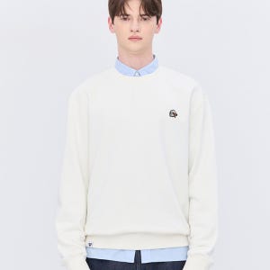 [피즈] [HAZZYS PHIZ] 크림 스몰로고 맨투맨 SPTS6E101CR