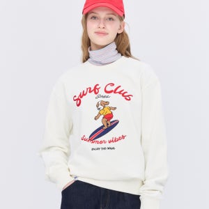 [피즈] [HAZZYS PHIZ] 크림 그래픽 맨투맨 SPTS6E102CR