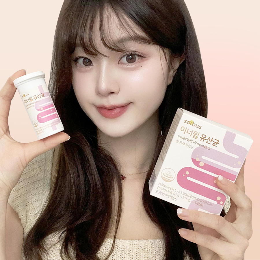 <b>소버스</b> 이너윌 유산균 30캡슐x1입 총1개월분 질유래 유산균 2종 포함 50억 프로바이오틱스