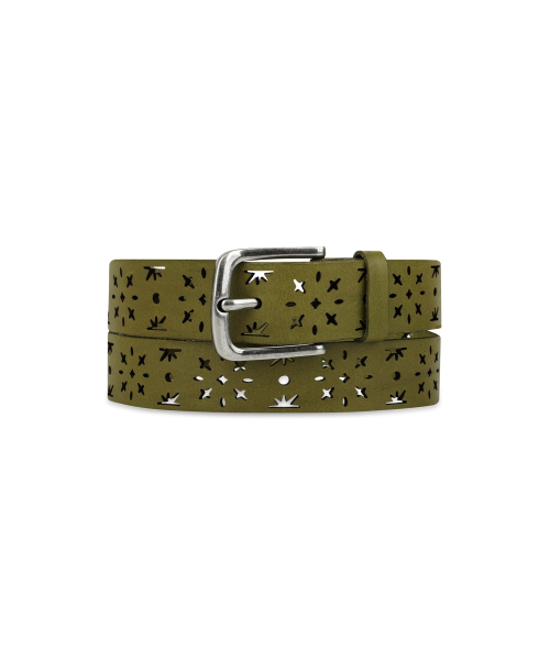 [썬러브] Punching Leather Belt Lime SL261LACBT01IM