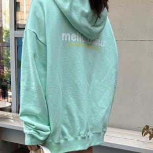 [7천장돌파/예쁜민트] 멜로우영문쭈리후드집업