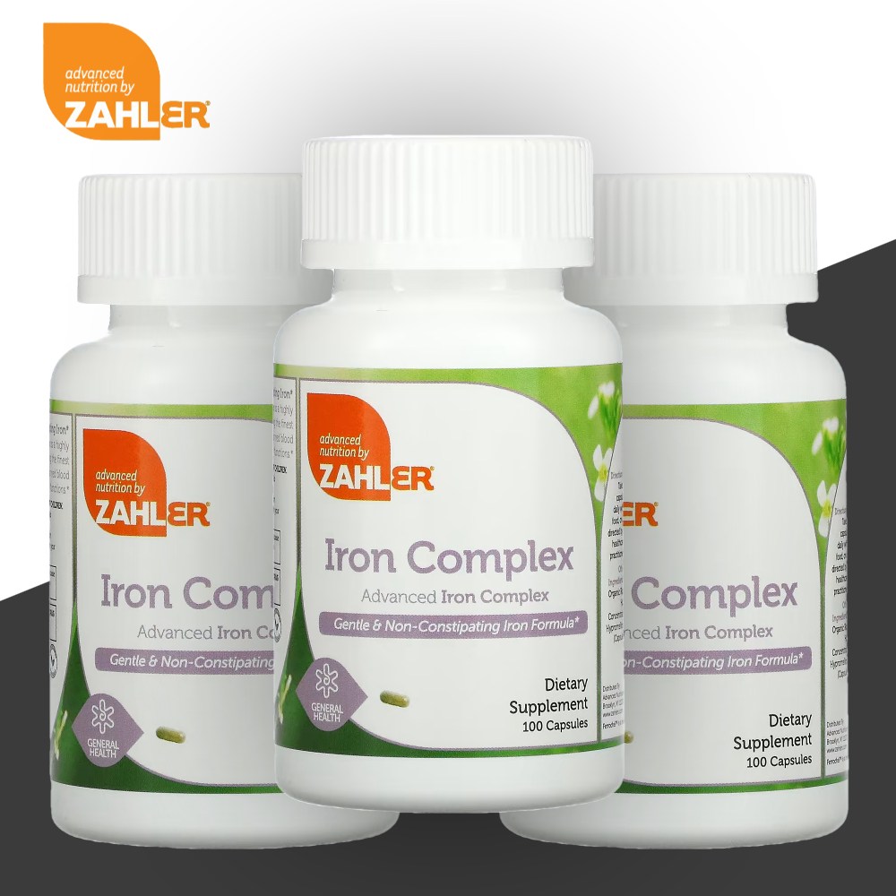 <b>자일러</b> 잘러 아이언 철분 컴플렉스 콤플렉스 Iron Complex 100캡슐 3개