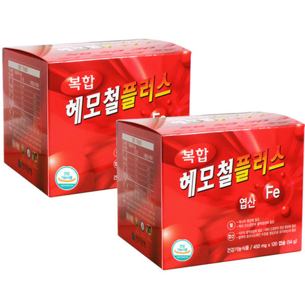 한미양행 1+1 한미 복합헤모철플러스 철분 엽산 철분제 헤모철 총8개월