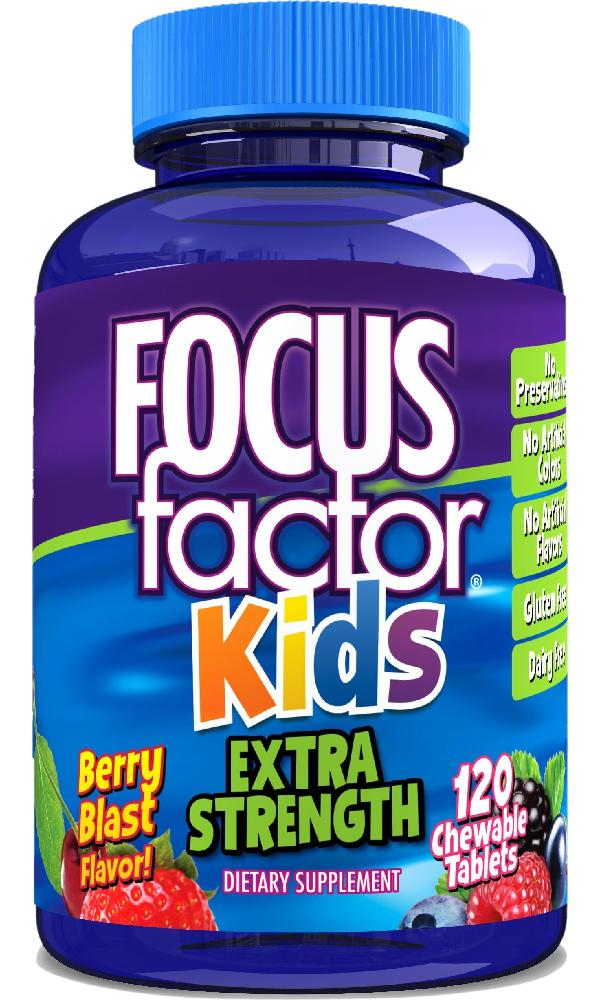 포커스팩터 키즈 엑스트라 스트렝스 브레인헬스 Focus Factor Kids 120정 120 카운트(1팩)