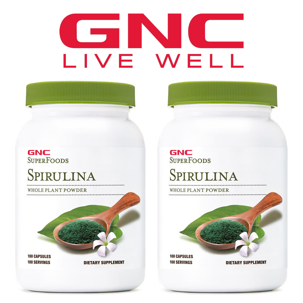 지앤씨 GNC <b>스피루리나 100정</b> 1 + 1 개