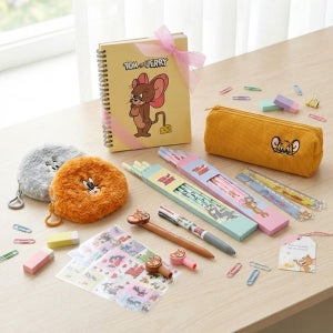 [갓샵] 톰과제리 학용품 굿즈 문구 생일 선물 세트 [9종 필통 스티커 입학 신학기 새학기 조카 졸업 캐릭터 연필캡 볼펜 연필 동전지갑]