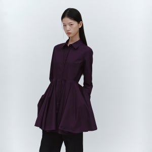 [카일로] FLARED SHIRT DRESS (PURPLE)