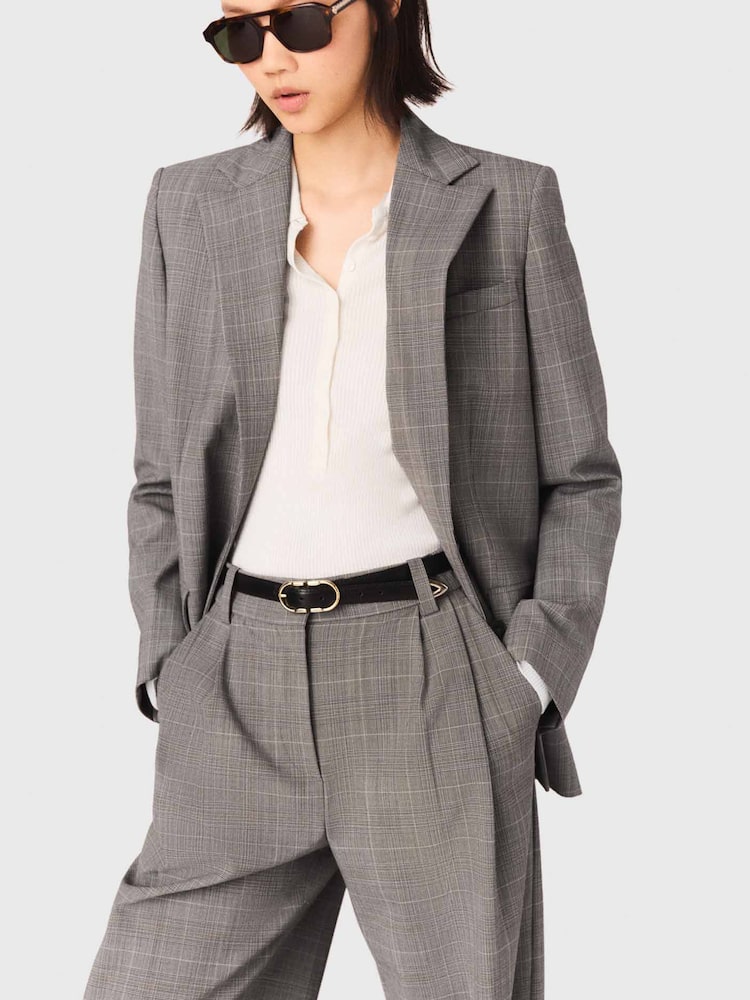 [마쥬] Checked Suit Jacket - Grey 회색(앤틱실버) MJ6111S023