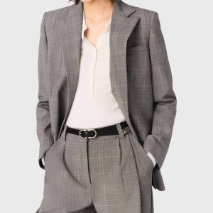 [마쥬] Checked Suit Jacket - Grey 회색(앤틱실버) MJ6111S023