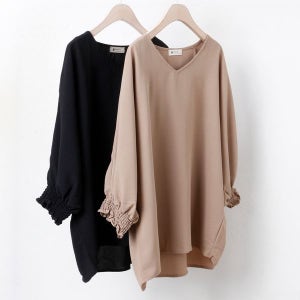 아이우먼 [하프클럽] 빅사이즈블라우스 3053L602 벌룬소매블라우스 NB