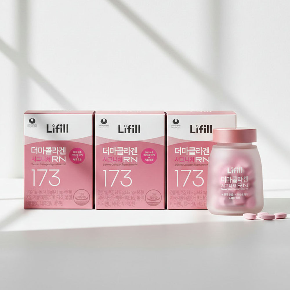 라이필(Lifill) 라이필 더마콜라겐 시그니처RN <b>피부탄력</b> 목주름 개선 흡수잘되는 먹는 콜라겐 84정 3개