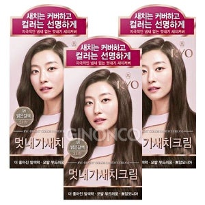 려 우아채 멋내기새치크림 7N 밝은갈색 3개 저손상 저자극