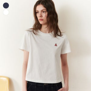 [롯데백화점] 게스 진 여성 하트베어 반팔티셔츠 OP2K5416 LE1218766643