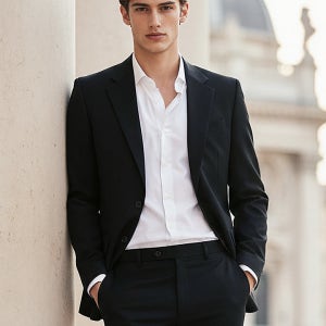 [지오지아] 쿨 울 블랙 정장자켓 (AAE2SB1501_BK)