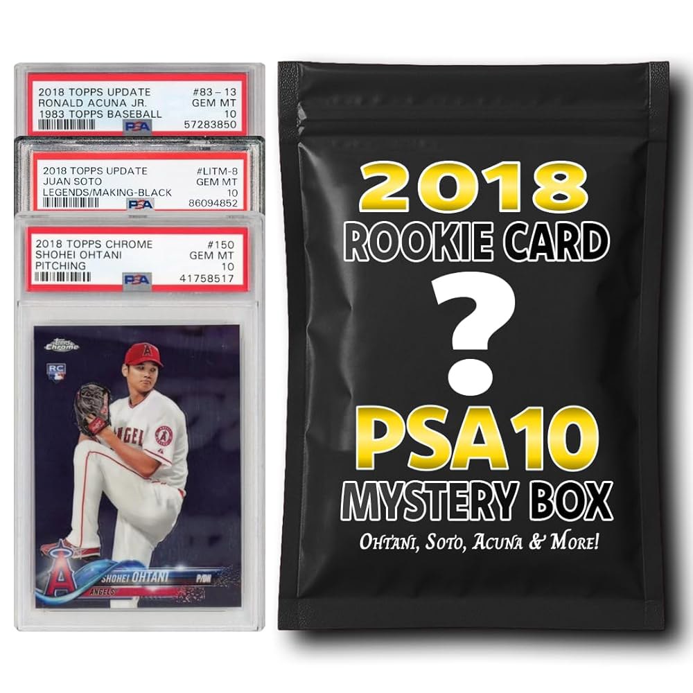 PSA 10 등급 2018 야구 루키 카드 미스터리 박스 오타니 소토 아쿠나 등