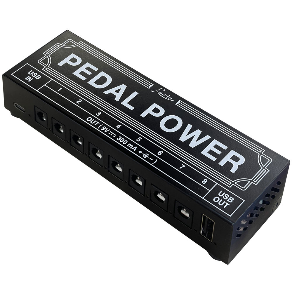 ROWIN 로윈 PW-2 전자기타 이펙터 페달 파워 전원 출력 9V x 8 USB