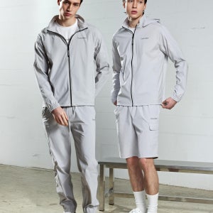 캘빈클라인스포츠 캘빈클라인 스포츠 남성 바람막이 셋업 4종 세트 (라이트그레이)